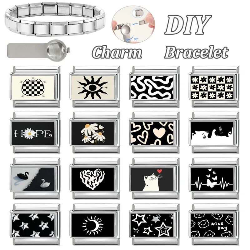 Y2K Creative Black Series Stainless Steel Bracelet