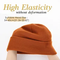 Unisex Basic Foldable Cuff Knit Beanie - Classic Winter Hat for Men & Women, Warm Ribbed Cap for Fall & Winter 5