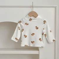 Autumn Winter Fashion Boy Baby Solid Turtleneck Long Sleeves Bottoming Shirt Girl Infant Warm Casual T-shirt Kid Tops Clothes 6