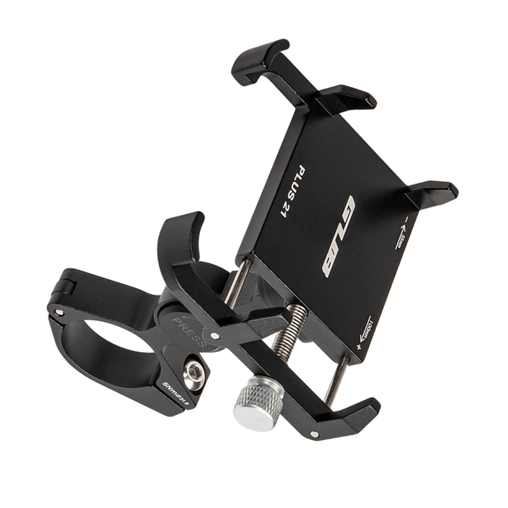 GUB PLUS 21 Motorcycle Bike Phone Holder Aluminum Alloy Cell Phone Holder Bracket Rotatable Adjustable 22.2-31.8mm Handlebar
