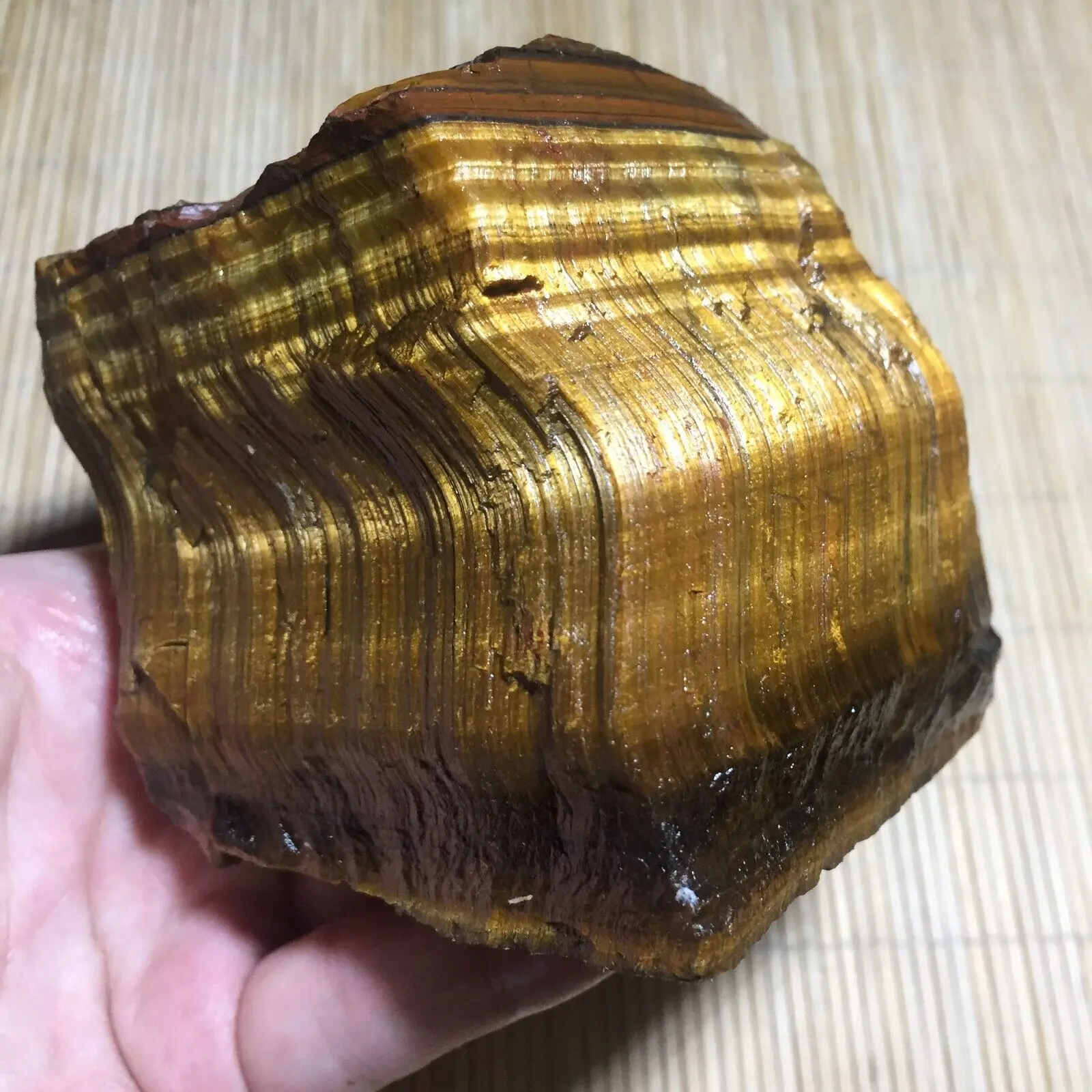 1pcNatural Tiger Eye Raw Stone Rough Quartz Crystal Reiki Healing Rock Mineral Specimen 5