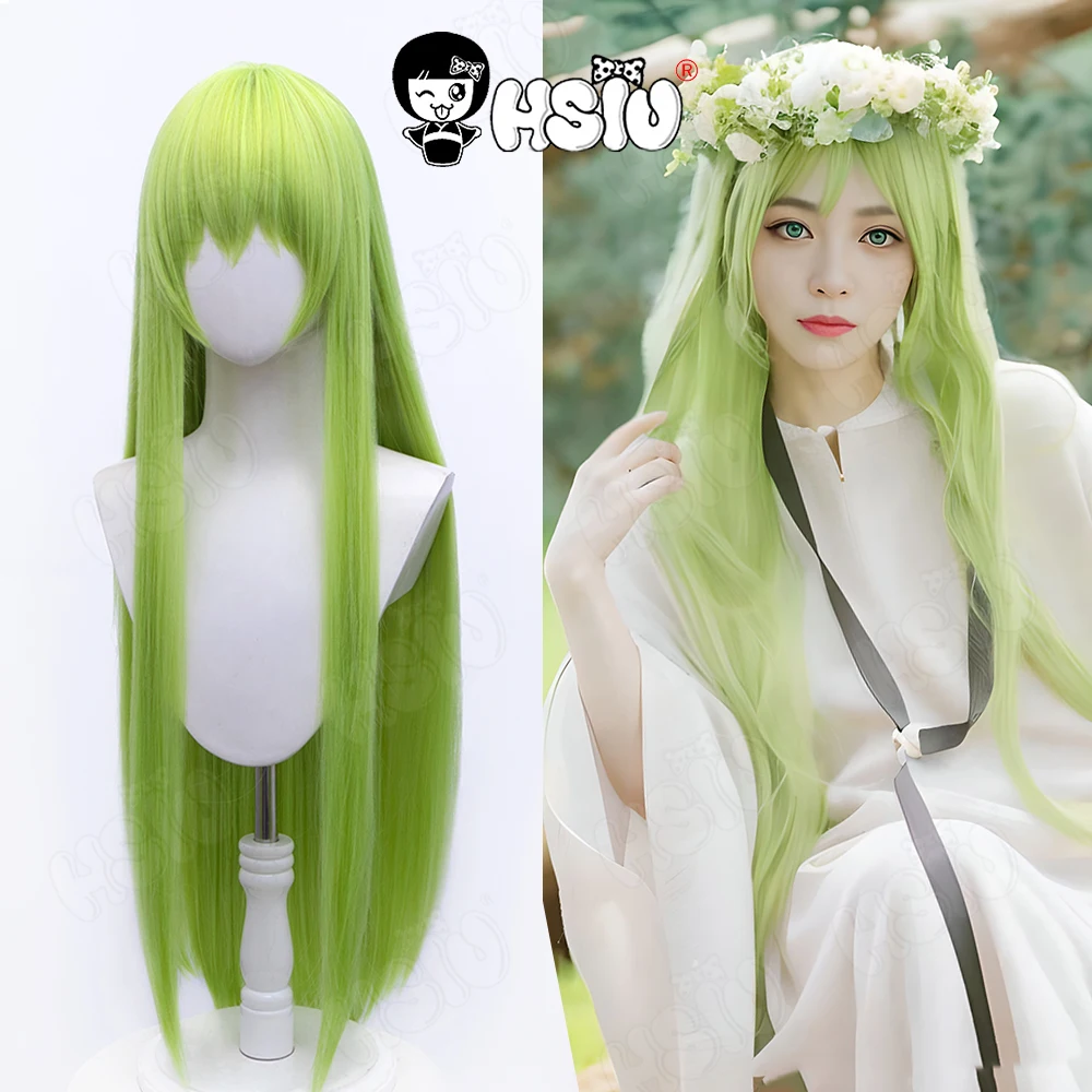 

Enkidu Cosplay Wig Anime Fate Grand Order Cosplay Wig HSIU 100cm Grass green long hair Synthetic Wig +Wig Cap