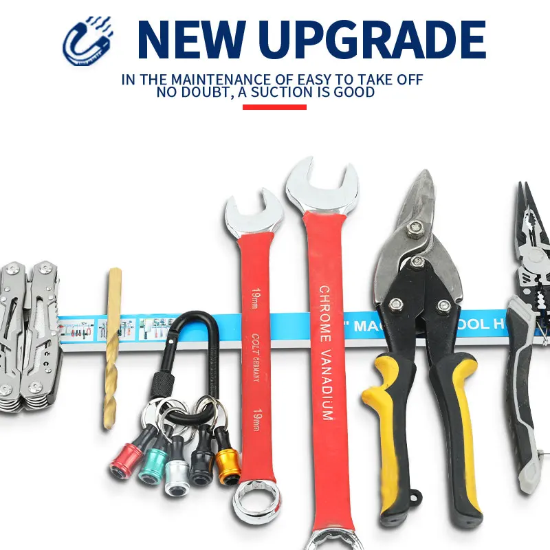 Strong magnetic tool rack for kitchenware and iron products storage