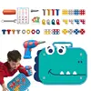 351pcs/211pcs Children DIY Tool Toys Set Electric Drill Screw Nuts 3D Puzzle Toy Pretend Play Tool Kits 2D/3D Educational Toy 3
