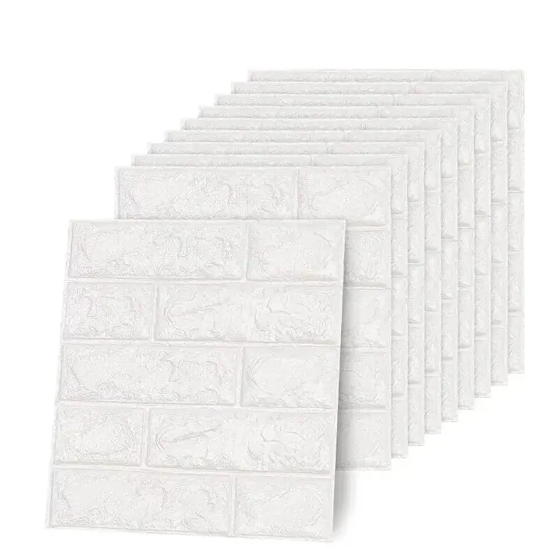 3D Self-Adhesive Decorative Wall Stickers - Anti-Collision Wallpaper Set, 10 Pieces