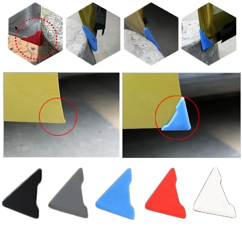Car Front Door Corner Anti-collision Protector 90 Degree Angle Door Bumper Silicone Anti-Scratch Cover 2pcs for Auto