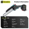 NEWBENY 8 Inch Brushless Cordless Oil Electric Chain Saw Handheld Rechargeable Woodworking Cutting Tool For Makita 18V Battery 3