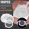 Disposable Floor Drain Stickers Shower Drain Mesh Stickers Self-Adhesive Bathroom Hair Anti-Blocking Filter Bathroom Floor Drain 1