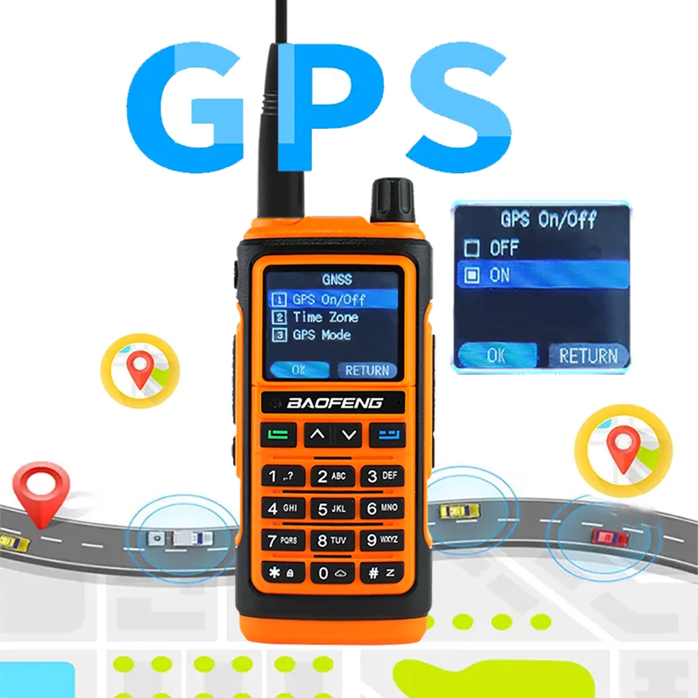 New Baofeng UV-17H With GPS Multi-Bands Ham Amateur Radio with NOAA Weather Alert 5W 1.77 inch Screen Transeiver 2