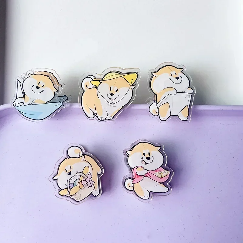 Cartoon Cute Shiba Inu Acrylic PP Clip