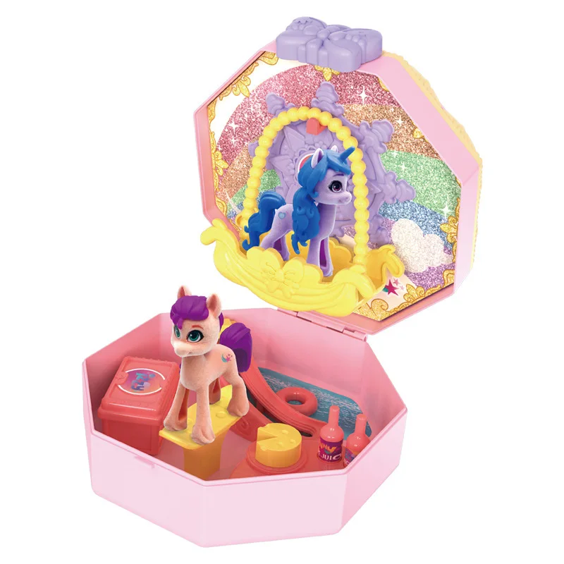 

Дом принцессы Hasbro My Little Pony вокруг строительных блоков, детский сокровище, сундук, сокровище, охотничий волшебный ящик, игрушка
