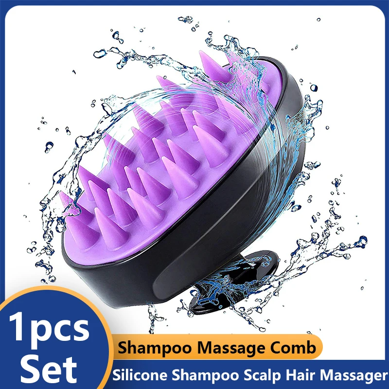 Silicone Shampoo Scalp Hair Massager Shampoo Massage Comb Bath Massage Brush Scalp Massager Hair
