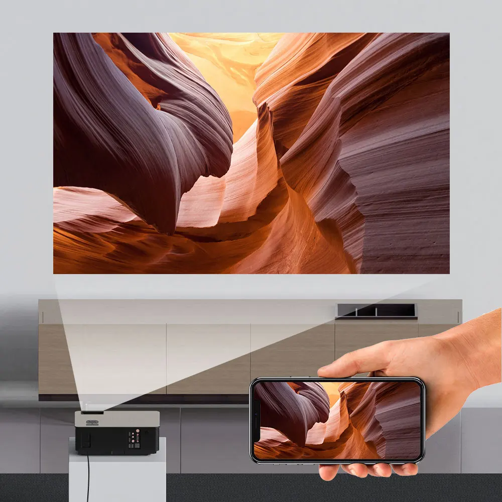M5S M5SW 풀 HD 1080P 프로젝터 지지대, 4K 안드로이드 와이파이, 7000 루멘, 스마트 폰 TV 박스, 선물 포함, 신제품