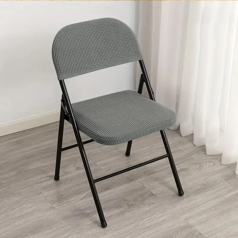 Elegant Polar Fleece Folding Chair Slipcovers - Removable & Anti-Dirt for Home Dining or Weddings