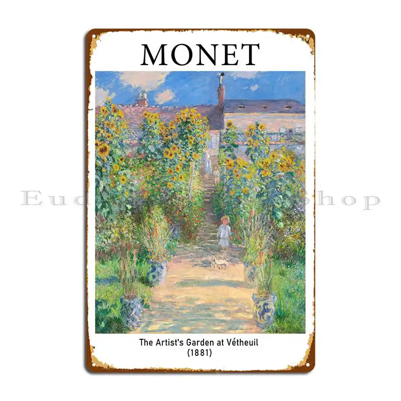 

Металлический плакат Monet для сада художников, Настенный декор, дизайн клуба, гостиной, клуба, оловянный плакат