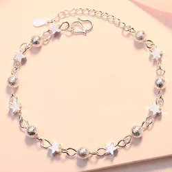 Vintage Luxury Adjustable 925 Sterling Silver Bead Bracelet - Fashionable Designer Jewelry (05)
