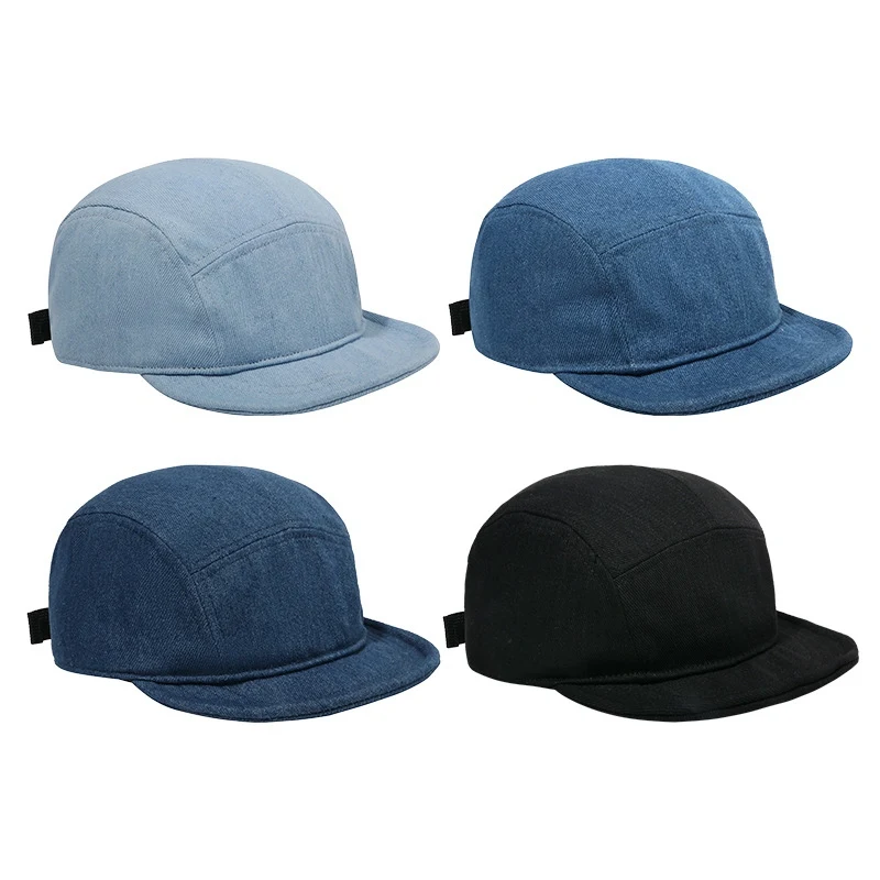 

Solid Color Adjustable Soft Roof Men Sun Protection Baseball Cap Women Spring Summer Short Brim Unisex Snapback Dad Hat