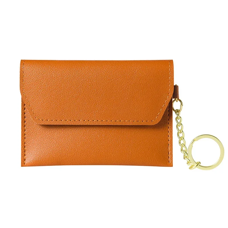 Women's Slim Multi-Functional Card Holder Wallet Compact ID Organizer with Keychain Mini Envelope Clutch Bag for Driving License