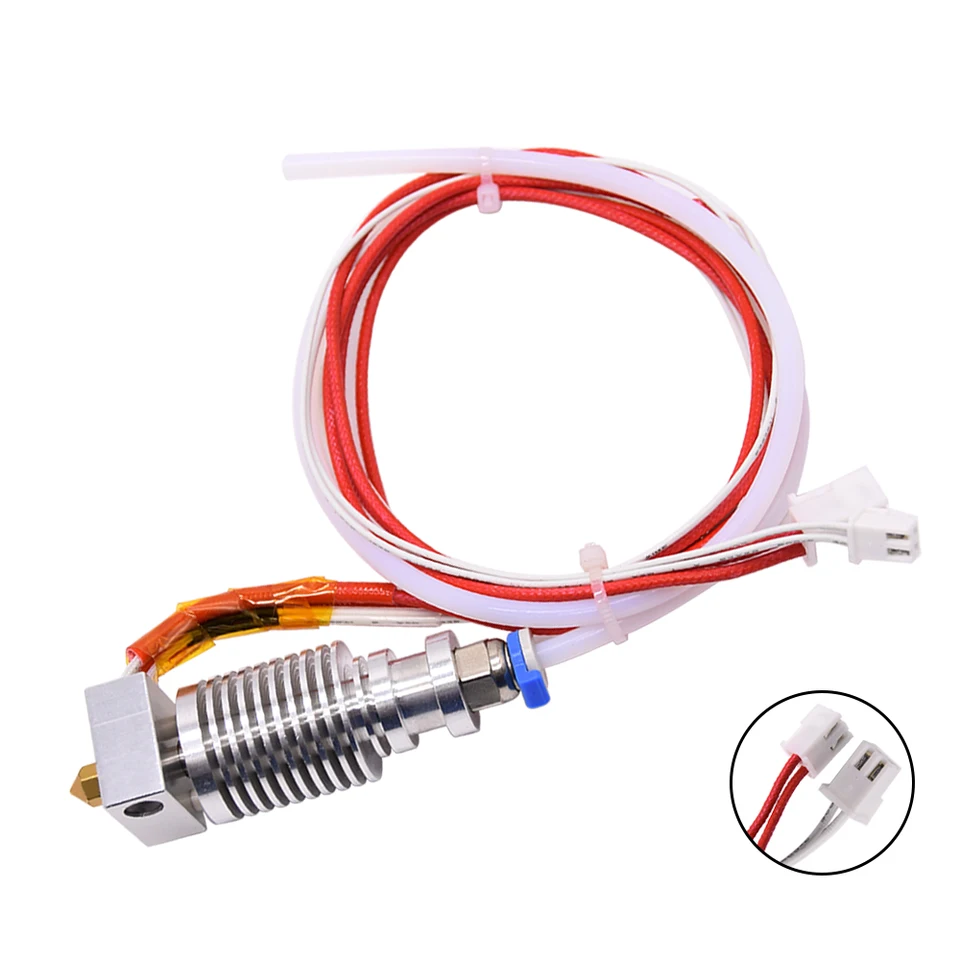 Kit Estrusore Hotend MK9 Assembrato Con Silicone Per Creality CR-10 V2 – 24V 40W Con Porta VH3.96 E Tubo PTFE 60 Cm