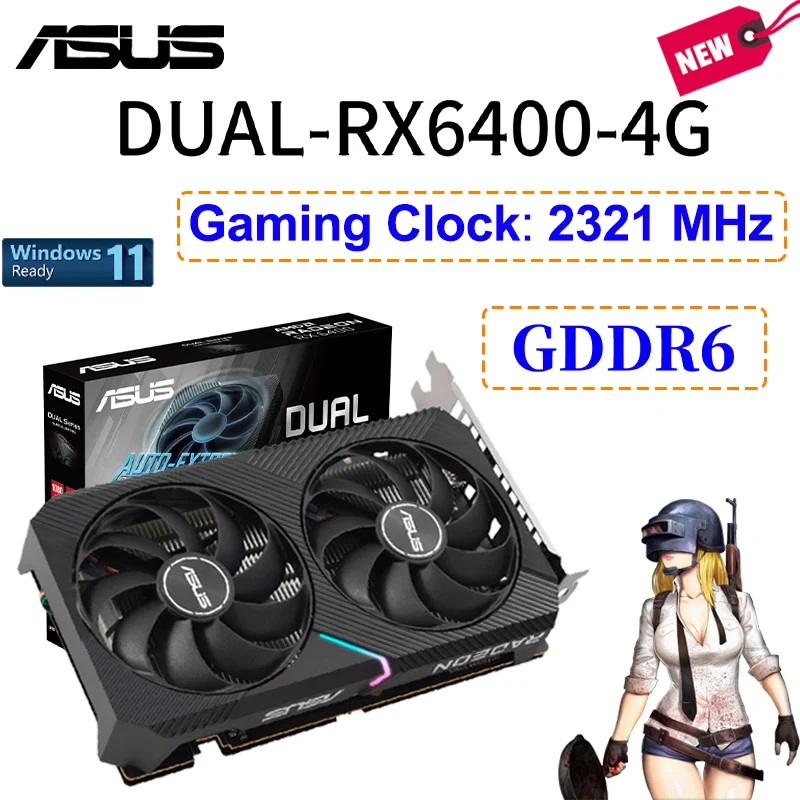ASUS-DUAL-RX6400-4G-AMD-Radeon-Graphics-Card-GDDR6-64-bit-16Gbps ...