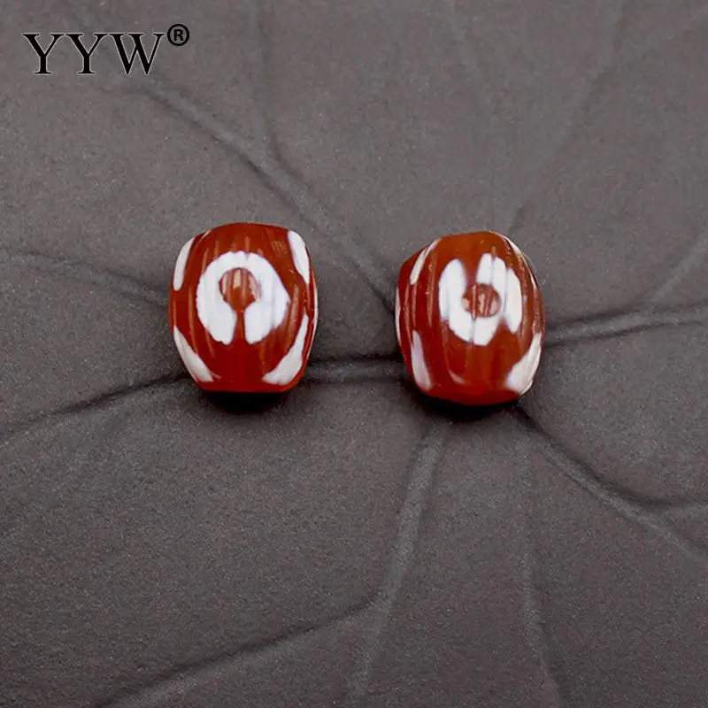 

Бусины Из Красного Натурального тибетского агата Dzi размером 11 Х9 мм, нестандартный узор, камень для поделок, браслетов, ожерелий, бижутерии «сделай сам», 1 шт.