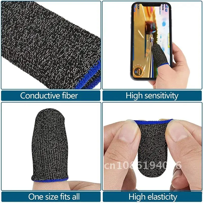 

Breathable 2pcs/1Pair Game Finger Cover Anti-Sweat Non-Scratch Cover Touch Screen Sensitive Gaming Thumb Gloves For Mobile PUBG