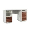 Vista Key Double Ped Desk, Blaze Acacia Finish 3