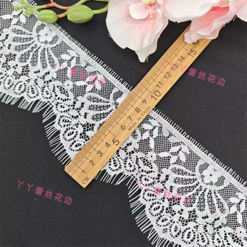 GORGECRAFT 5 Yard 3D Organza Fiore Pizzo Bordo Trim Nastro Perline Bordi Passamaneria Tessuto Applique Ricamato Artigianale Da Cucito Vintage per Abbellimento Abito Da Sposa Decorazione (Rosa