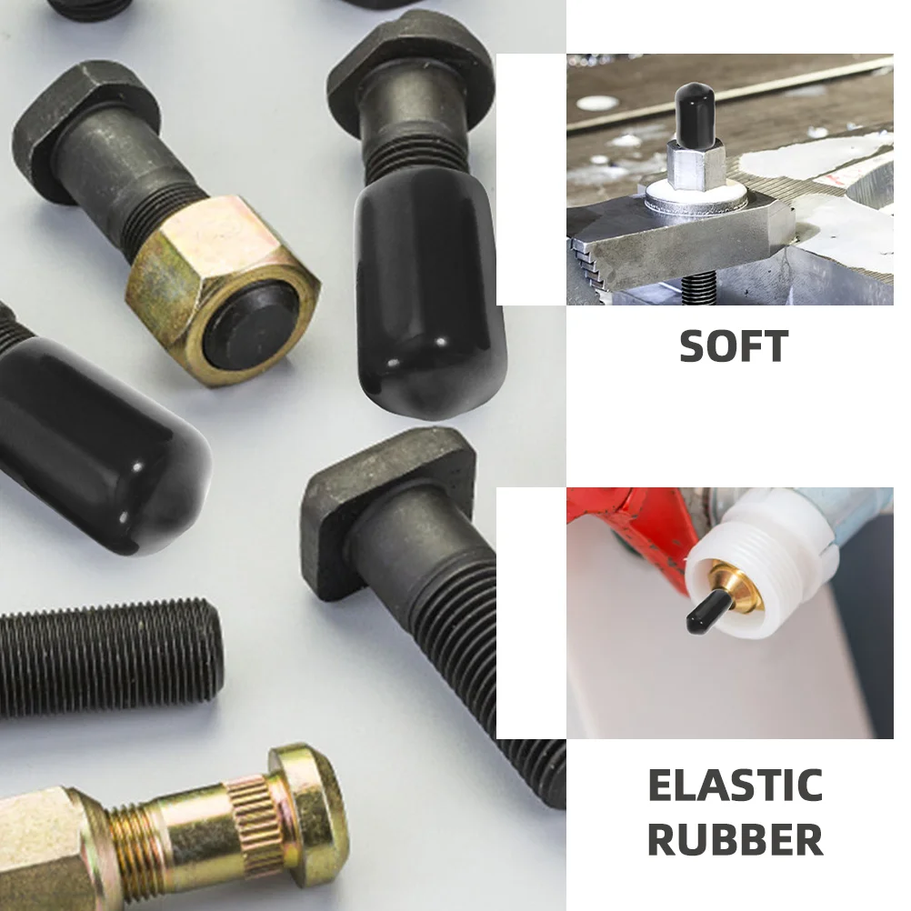 80 Pcs Car Screw Protective Cover Rubber Tips Thread Protector End Head Flexible Caps Furniture Bolt Covers