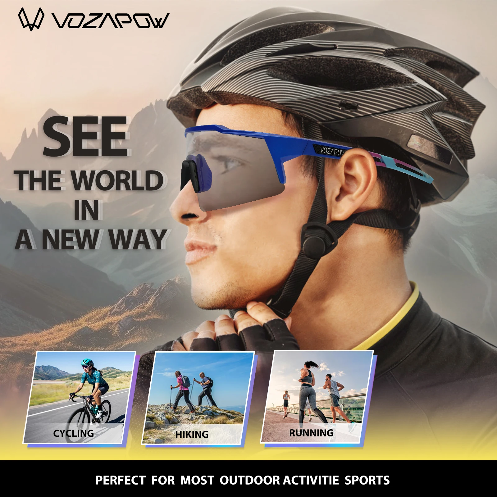 MTB Occhiali Da Ciclismo Polarizzati Uomo Donna Sportivi, Antivento,  Leggeri Per MTB E Bici Occhiali Sportivi