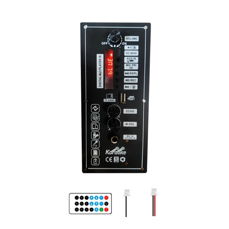 Power Amplifier Board For Car Square Dance Bluetooth-compatible Speaker 3.7V-Lithium Battery Rechargeable audio amplifier board audio speaker