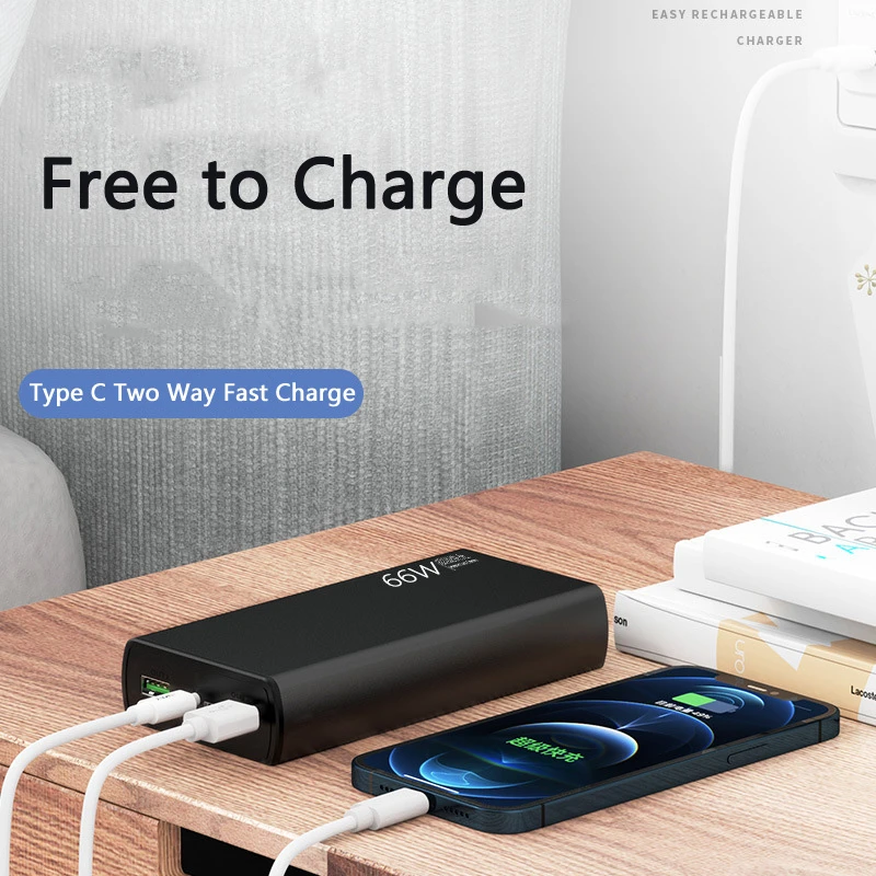 10000/20000mAh 66W Power Bank Quick Charging Powerbank Portable External Fast Charger For iPhone 13 Samsung S22 Tablet Poverbank top power bank Power Bank