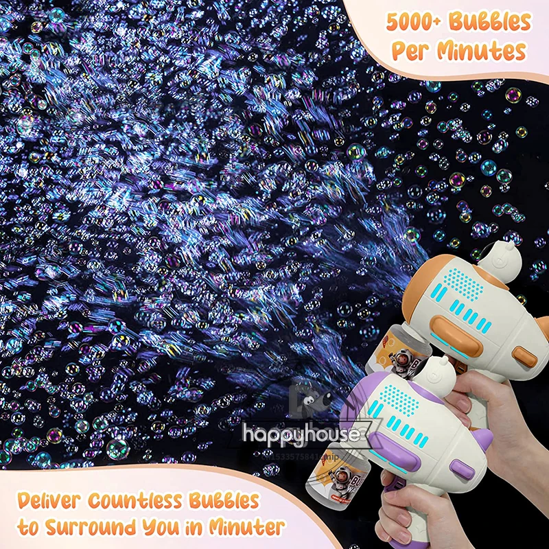 Holes Bubble Machine With Rich Bubbles, Bubble Guns For Girls Kids With  360leak-proof Design, Ergonomic Grip, Automatic Bubble Gun For Toddlers  Childr