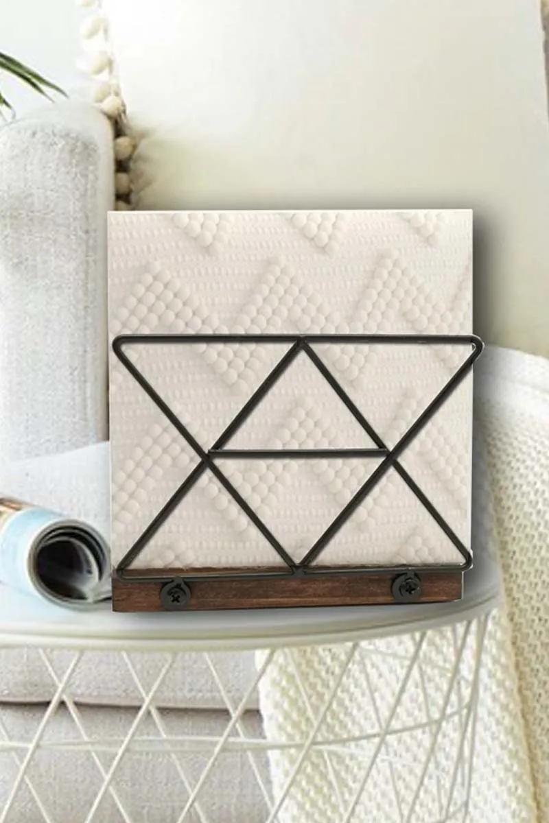 

Nordic Style Triangle Geometry Simple Desktop Napkin Paper Clip Kitchen Restaurant Holder Creative Home