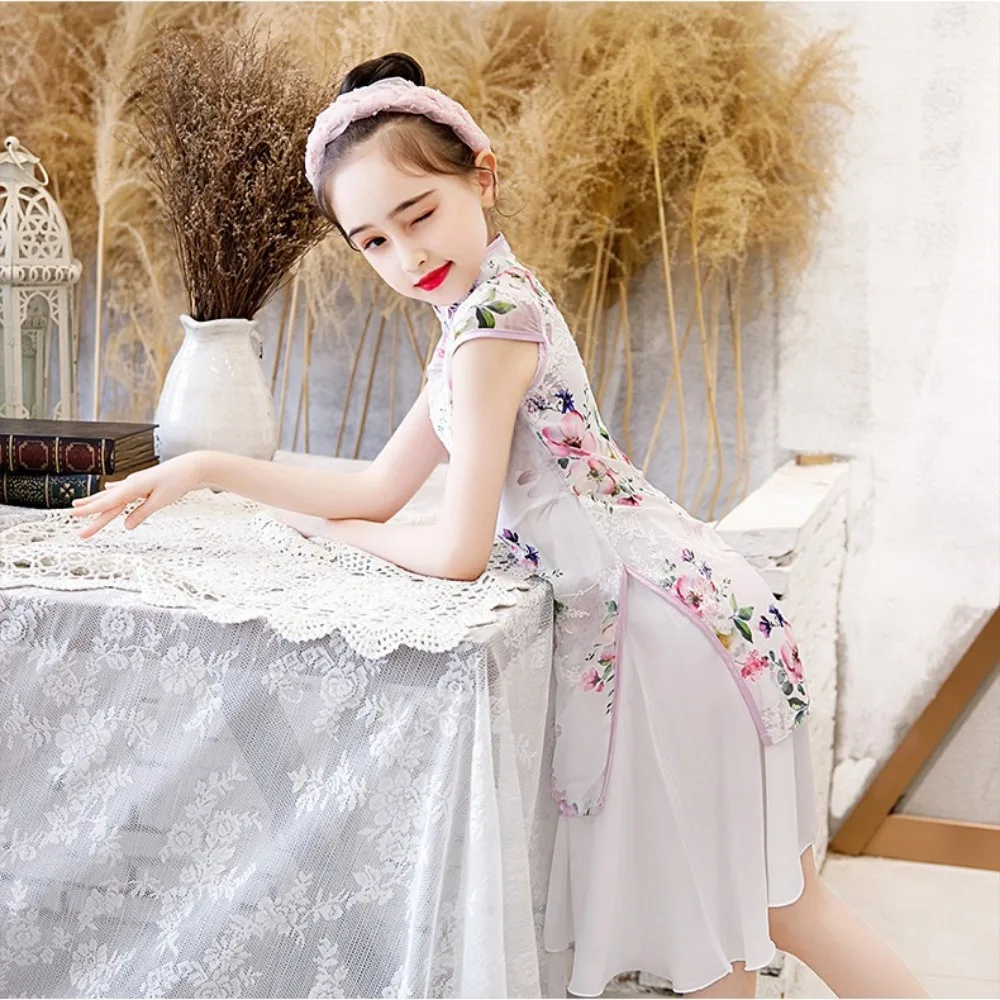 Traditional Chinese Clothing Cheongsam Dress Party Kids Girls Dress  Children's Clothing Qipao Fashion Clothes Fairy Hanfu Dance, image size:1000x1000