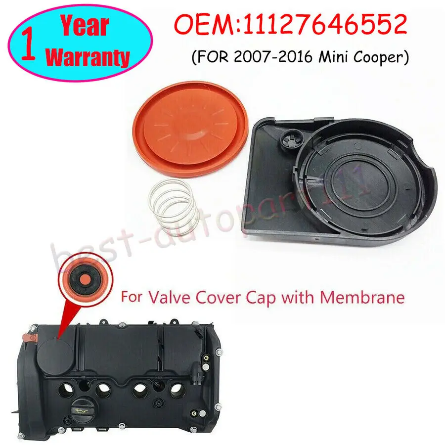 

1x PCV cover Cap with Membrane FOR 2007-2016 Mini Cooper Countryman Paceman 1.6L L4