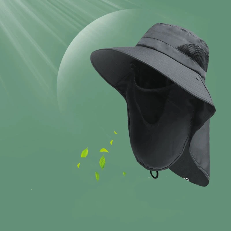 Sun Hats Outdoor Fishing Camping Visors Bucket Neck Flap for Men Women