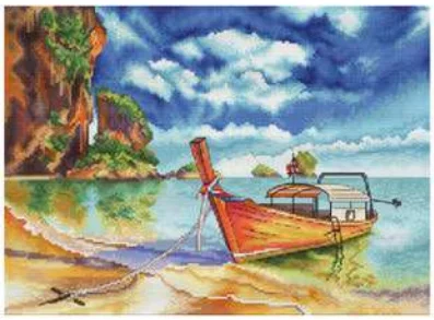 

Наборы для вышивки крестиком 11CT/14CT, набор для рукоделия, холст из хлопка 21sunshine beach 35-45