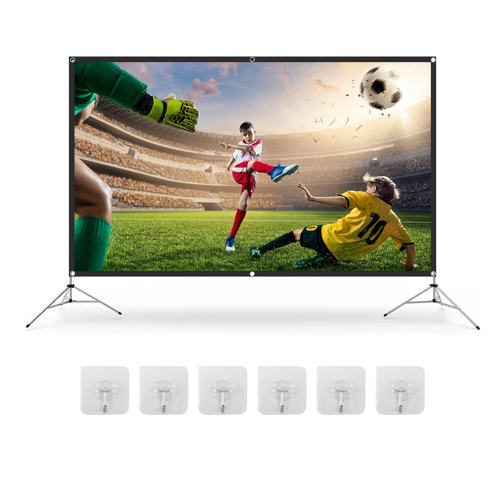 

16:9 домашний кинотеатр без складок, портативный складной белый проекционный экран, домашние аудио и видео устройства