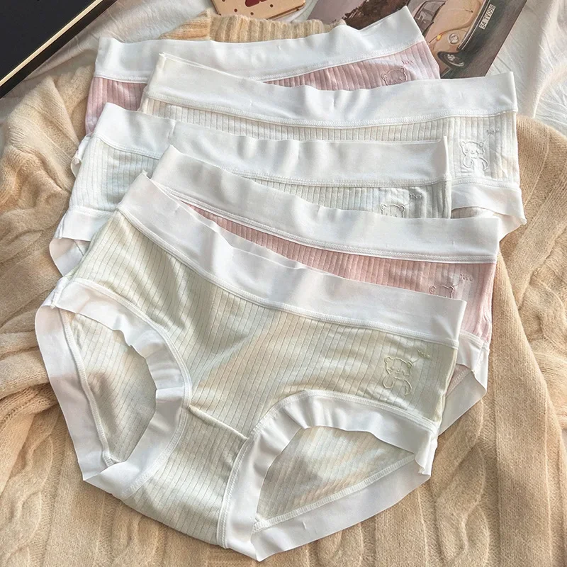 

Трусики женские эластичные из хлопка, со средней посадкой