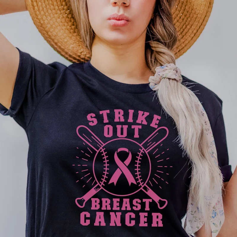 strike out cancer baseball shirt
