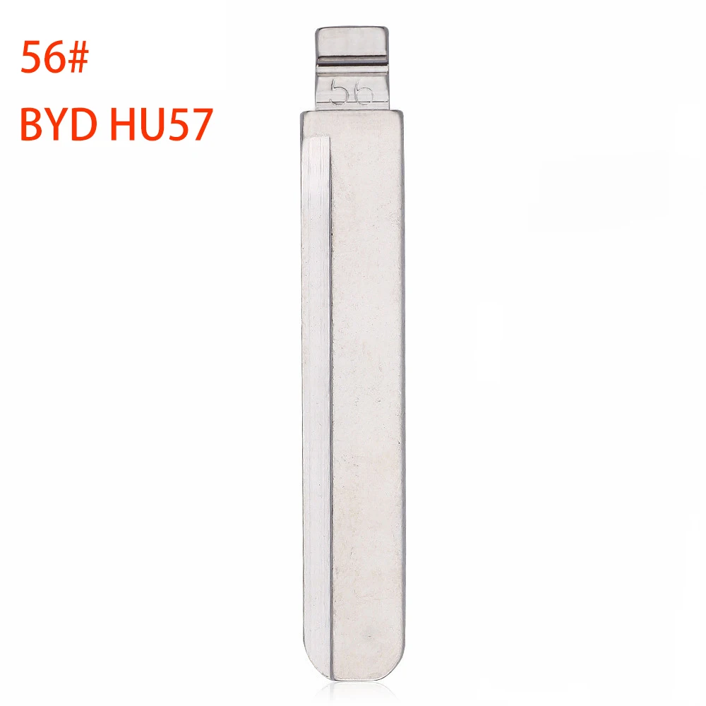 10pcs 56# HU57 Metal Uncut Blank Flip Remote Key Blade for BYD FF3 Volvo for Keydiy KD Xhorse VVDI JMD