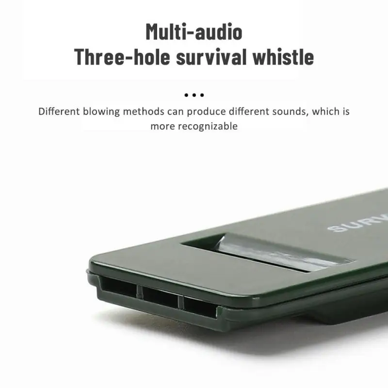 Three-frequency Survival Whistle Multi-audio Portable Plastic High Decibel Hanging KeyChain Whistle Outdoors Camping 1pc