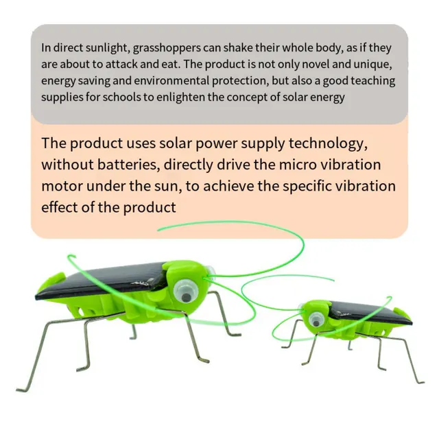 Solar Power Grasshopper, ABS Miniature Vibrating Motor