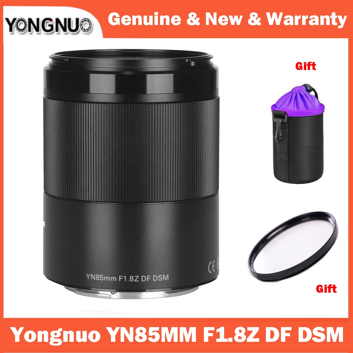 Yongnuo Yn85Mm F1.8Z Df Dsm Full Frame Auto Focus Medio Teleobiettivo Prime Per Fotocamere Mirrorless Nikon Z Mount