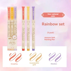 Vibrant Retro Lettering Art Marker Set - Multicolor Soft Brush Tips for Calligraphy & Aesthetic Creations (Rainbow set)