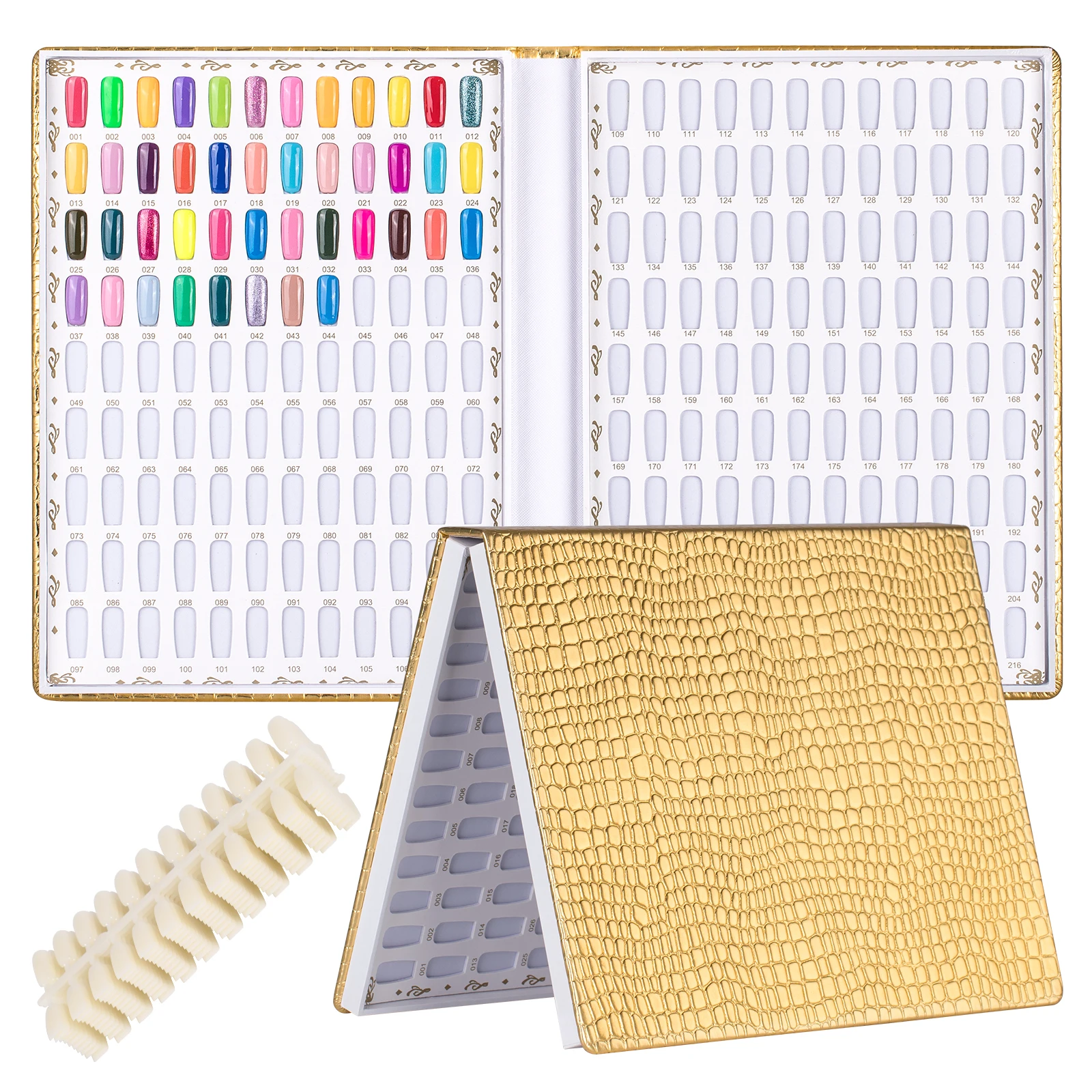 Leather Nail Polish Swatch Chart Display Book for Salon and DIY Nail Art