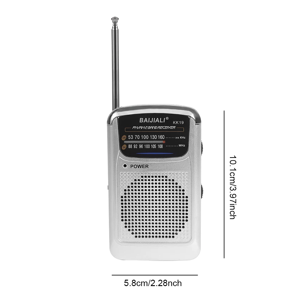  Portable Radio FM Stereo SW/AM Digital Radio Speaker LCD Display Radio on Battery Telescopic Antenna for Indoor Emergency Radio 