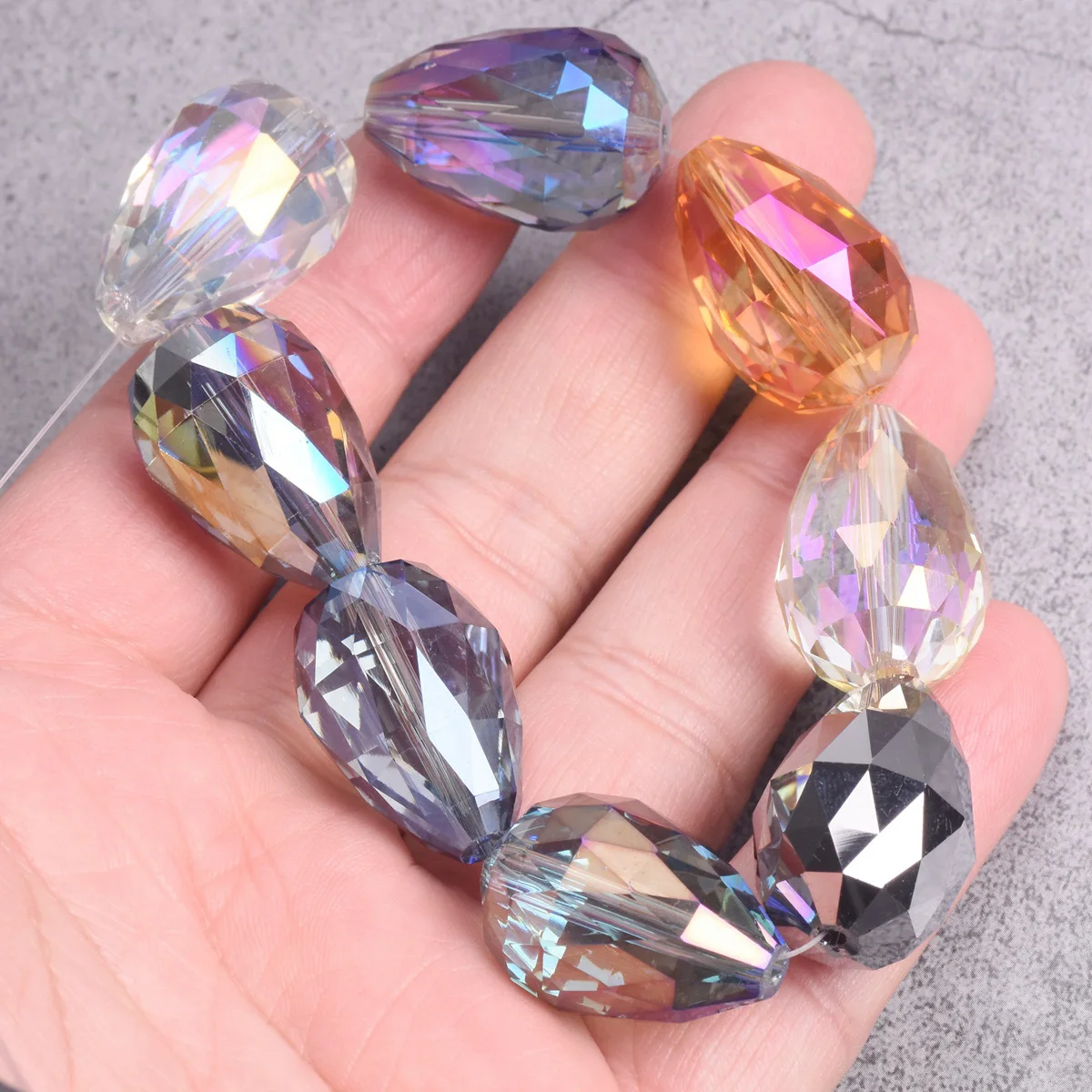 Teardrop Pear Shape Faceted Crystal Glass 5x3mm 7x5mm 12x8mm 15x10mm  18x12mm Loose Crafts Beads For Jewelry Making Diy - Beads - AliExpress