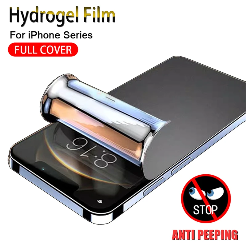 Soft Privacy Hydrogel Film On For iPhone 13 Pro Max 12 11 XR XS X Mini